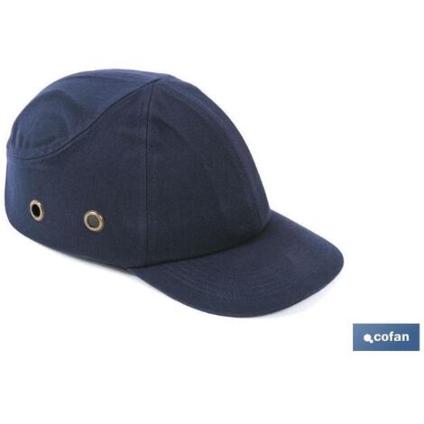 Gorra de seguridad con protección antigolpes EN812 de talla única fabricada en ABS color azul