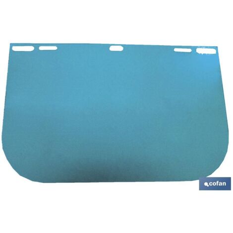 COFAN pantalla protectora transparente 400x200 mm. , Recambio de pantalla de protección facial de seguridad. Esta pantalla cubre toda la cara, protegiendo los ojos, la nariz y la b