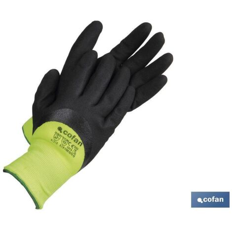 guante impreg. nitrilo espuma protecc. frio t-9   caja 12 unid.