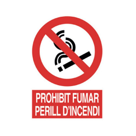 COFAN señal poliestireno 297x210 mm prohibit fumar perill , Prohibit fumar perill