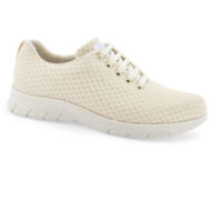 Zapatilla sanitaria tipo blucher con corte de rejilla y plantilla acolchada DIAN CALPE 45 Beige