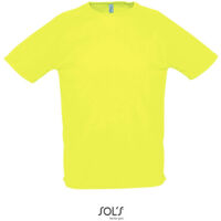 Camiseta Hombre Manga Raglán SOL'S SPORTY XS Amarillo Neón