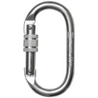 Mosquetón acero Ø18mm rosca 110x60mm 25 kN - EN362 (ref AZ011)