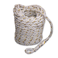 Cuerda torcida con indicador de desgaste y guardacabo Ø14mm IRUDEK Cobra Blanco 40m