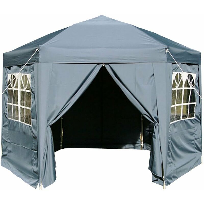 Pop up waterproof gazebo with clearance sides