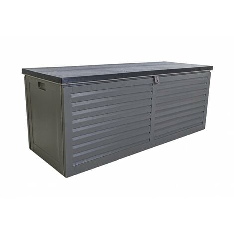 XXL 570L Heavy Duty Garden Storage Cushion Chest Box Outdoor Waterproof