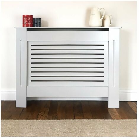 Jack Stonehouse Horizontal Grill French Grey Painted Radiator Cover - Small - Grey