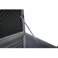 Airwave Outdoor Plastic Garden Storage Box and Bench 390L, Grey - Grey