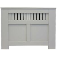 Jack Stonehouse Panel Grill French Grey Painted Radiator Cover - Small - Grey