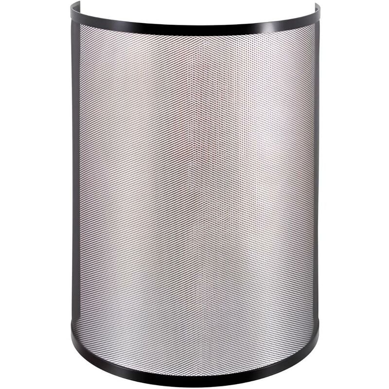 Grille de protection pour cheminée, grille pare-feu en fer forgé coloris  noir - hauteur 80 x longueur 60 x largeur 30 cm - Conforama
