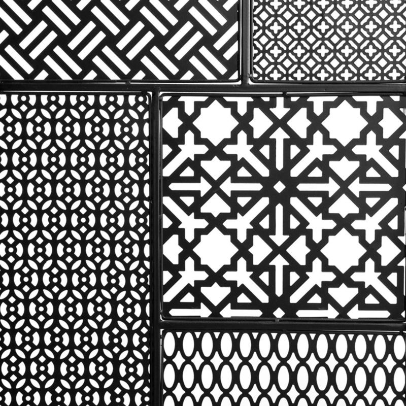 PEGANE Buffet à 2 Portes Arabesque en Métal Coloris Noir 80 x 40 x 91 cm 