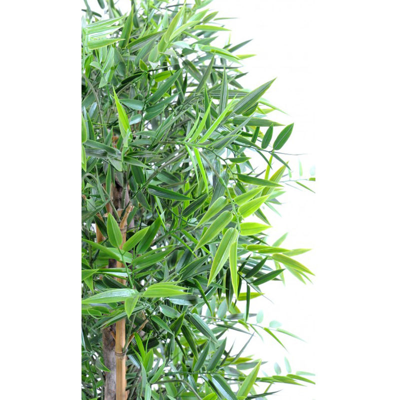 Plante artificielle haute gamme Spécial extérieur/ Haie Bambou artificiel  coloris vert - Dim : 90 x 45 x 120 cm