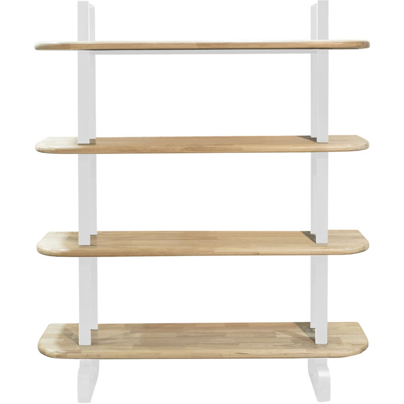 Étagère Cube De Rangement 1 Case Ouverte - Bois Blanc - Dimensions 34,4 X 32 X 34,4 Cm - Modulable, Design Compact Pour Salon Ou Chambre