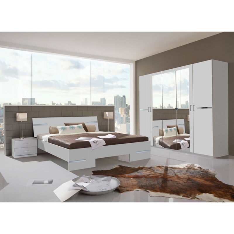 Ensemble de chambre galaxy blanc - chambre complète pour adulte