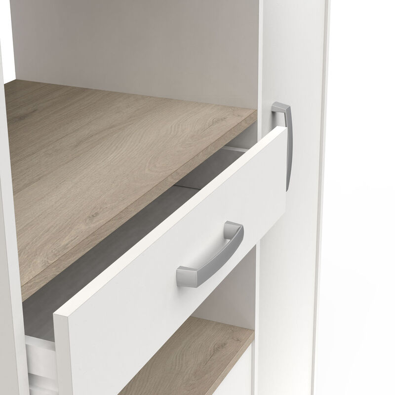 Meuble Bas De Cuisine 1 Porte Coloris Chêne Kronberg, Noir Mat Longueur 40 X Hauteur 85 X Profondeur 60 Cm Pegane 64543230