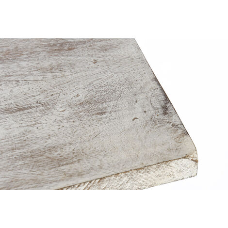 Table console en bois de manguier coloris blanc vieilli - Longueur 150 x Profondeur 41 x hauteur 76 cm -PEGANE- (1/5)