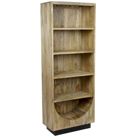 Etagère en bois de manguier coloris naturel - Longueur 70 x Profondeur 35 x Hauteur 184 cm -PEGANE- (1/5)