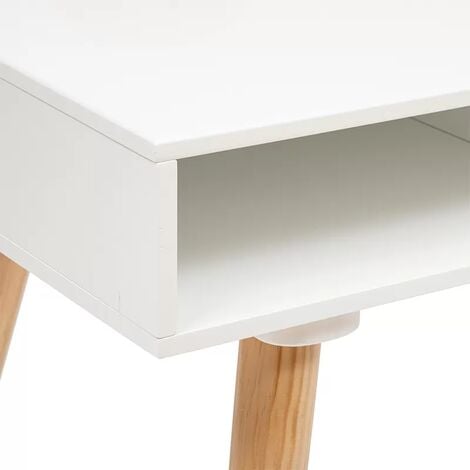 Bureau en mdf coloris blanc - longueur 90 x hauteur 78 x