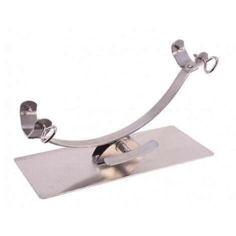 Support Jambon Rotatif Acier Inoxydable Support à Jambon Professionnel Flores Cortés Argenté - Acier Inoxydable, Rotatif Boite Jambon