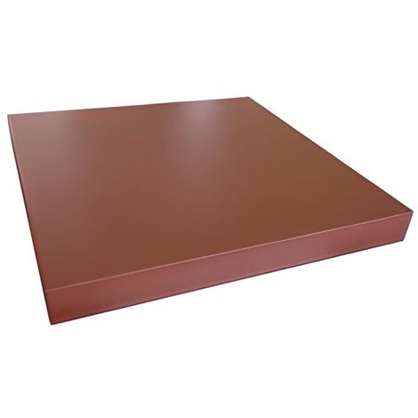 Planche à découper épaisse en fibre coloris marron - Longueur 40 x Profondeur 40 x Hauteur 5 cm (1/5)