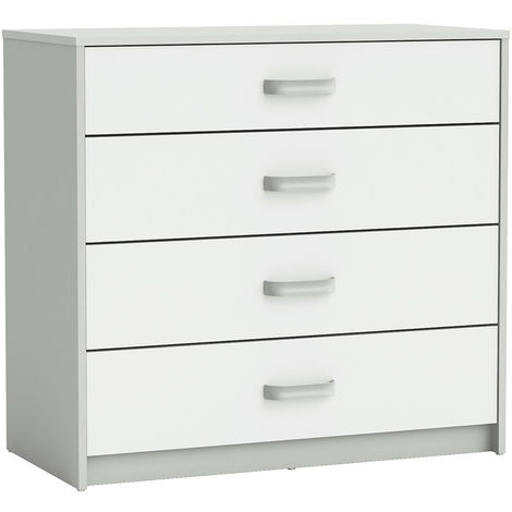 Commode Enfant Coloris Blanc Mat Gris Fonce Dim 86 6 X 81 X 42 Cm Pegane