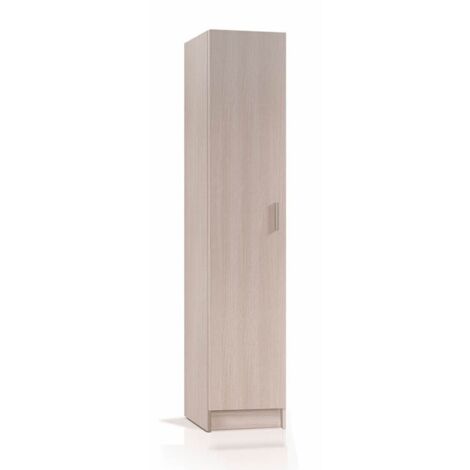 Hogar24 – Armoire murale de salle de bain avec porte battante – 3 étagères réglables – Chêne – Dimensions 37x37xh180 cm