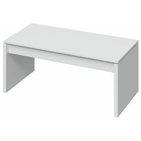 Mobimarket – Table basse relevable blanc brillant 100x50x54 cm – Compartiment de rangement caché – Charnières métalliques – Pieds anti-bruit - 43x102x50h (1/10)