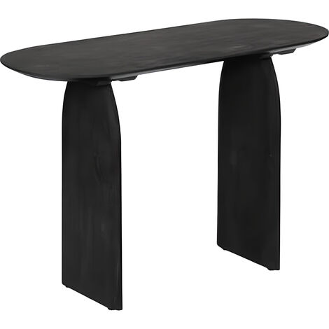 Table de console, meuble de console en bois de manguier coloris noir - Longueur 110 x Profondeur 45 x Hauteur 77 cm -PEGANE- (1/4)