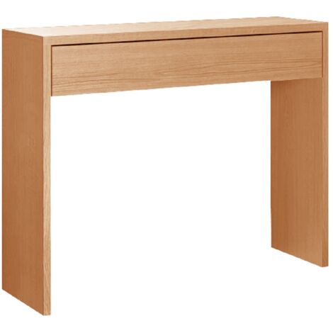 Pegane – Table console cerisier avec 1 tiroir – Panneaux de particules mélaminés – Longueur 100 cm, profondeur 30 cm, hauteur 76 cm – Fabrication espagnole