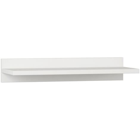 Etagère murale en bois coloris blanc - longueur 60 x profondeur 24 x hauteur 10 cm