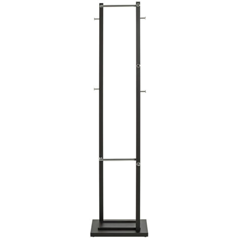 Porte-manteau en métal coloris noir -longueur 40 x profondeur 30 x hauteur 175 cm (1/4)