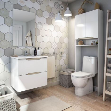 Ensemble de salle salle de bain coloris blanc et cambrian (1/4)