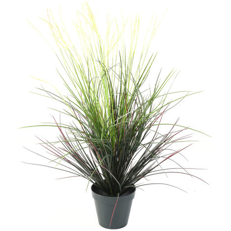 Plante artificielle haute gamme Spécial extérieur / Graminee artificielle -  Dim : 80 x 50 cm -PEGANE-