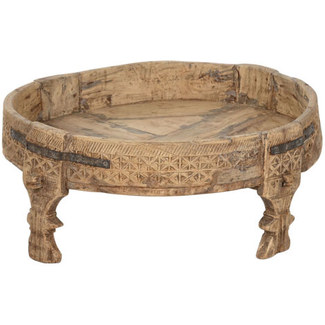 20x20 Cm - Décoration Ronde En Bois Sculpté Non Peint - Ornement Pour Bricolage, Mobilier Et Noël