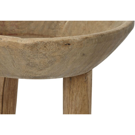 Table d'appoint en Bois de manguier sculpté à la Main Style Maison de Campagne Vintage avec buddhas Hand Salman Gross Casa Moro RK38-10-A
