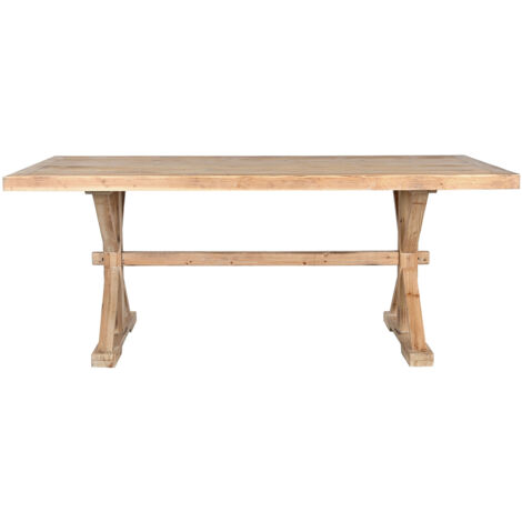Table à manger, table de repas en bois coloris naturel - longueur 200 x profondeur 100 x Hauteur 80 cm (1/5)