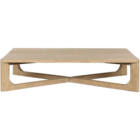 Table basse, table de salon rectangulaire en bois coloris naturel - longueur 170 x profondeur 109 x Hauteur 41 cm (1/5)