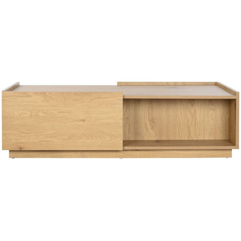 Table basse, table de salon rectangulaire en bois coloris naturel - longueur 120 x profondeur 60 x Hauteur 35 cm (1/5)