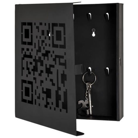 Boîte à clés coloris noir - Dim : L 22 x P 5 x H 24 cm -PEGANE
