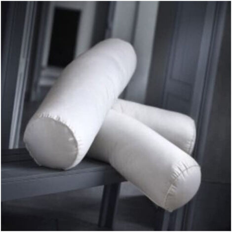 Oreiller Traversin microfibre 160 cm en polyester gonflant et confortable coloris polochon Blanc (1/4)