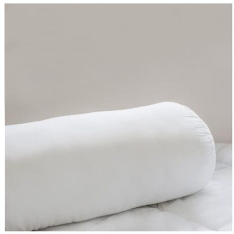 Traversin microfibre 200 cm – Garnissage polyester gonflant – Certifié OEKO-TEX® – Coloris blanc – Diamètre 20 cm – Visiodirect (1/4)