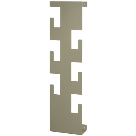 Garderobe murale, Patère murale en métal coloris vert -longueur 15 x profondeur 8 x hauteur 60 cm (1/5)