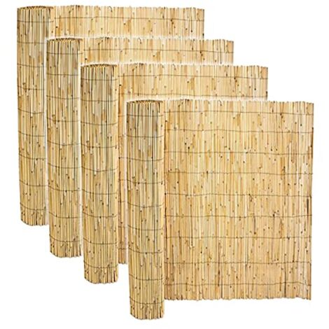 Canisse en bambou naturel 150 x 500 cm – Brise-vue décoratif pour jardin et terrasse – Protection contre le vent et le soleil – Visiodirect (1/5)