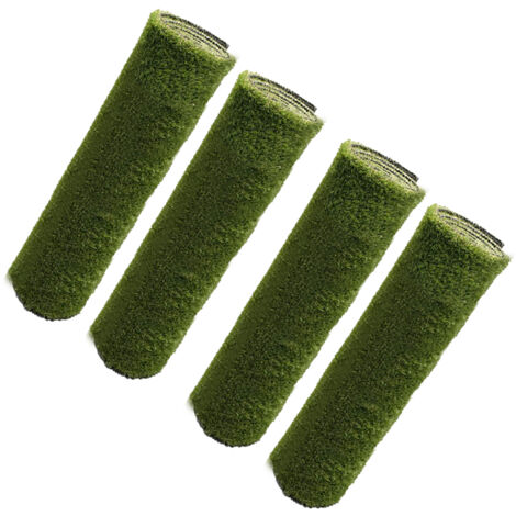 Lot de 4 Moquettes 100 % synthétique gazon vert pour terrasse, balcon, jardin - Longueur 300 x largeur 100 cm (1/5)