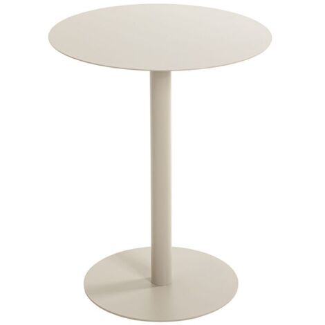 Table d'appoint ronde sur pied en métal coloris gris - Diamètre 40 x Hauteur 50 cm (1/4)