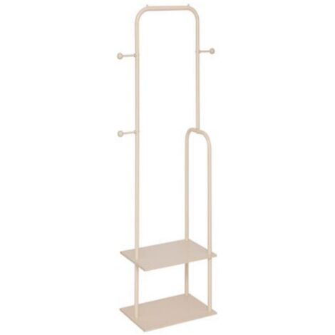 Portant à vêtements, 2 étagères, coloris argile - Longueur 45 x largeur 31 x Hauteur 164 cm (1/5)