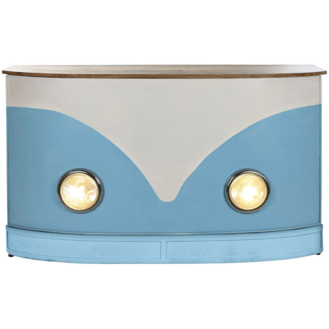 Meuble de bar, meuble de rangement en bois multicolore - longueur 157 x profondeur 52 x Hauteur 90 cm (1/5)