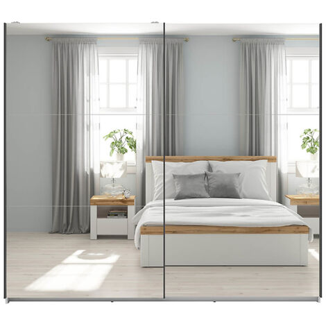 Armoire 3 portes 3 tiroirs avec miroir Couleur blanc Terre De Nuit | La Redoute