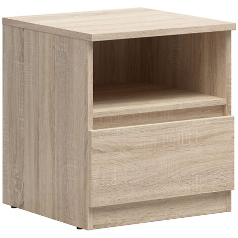Table de nuit table de chevet avec Tiroir, coloris chêne Sonoma - Longueur 45 x Profondeur 45 x Hauteur 50,5 cm (1/3)