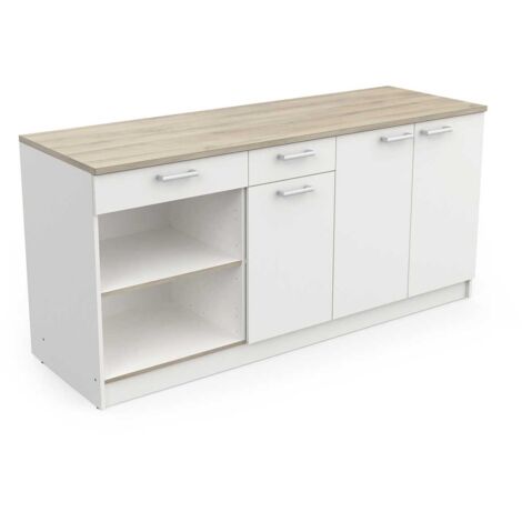 Meuble Bas Cuisine 180 Cm Avec Plan De Travail